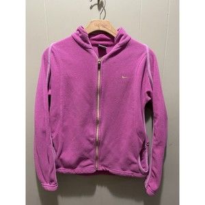 Nike Therma Fit Pink Gold Zip Up Track Jogging Sweater Women’s Size Med